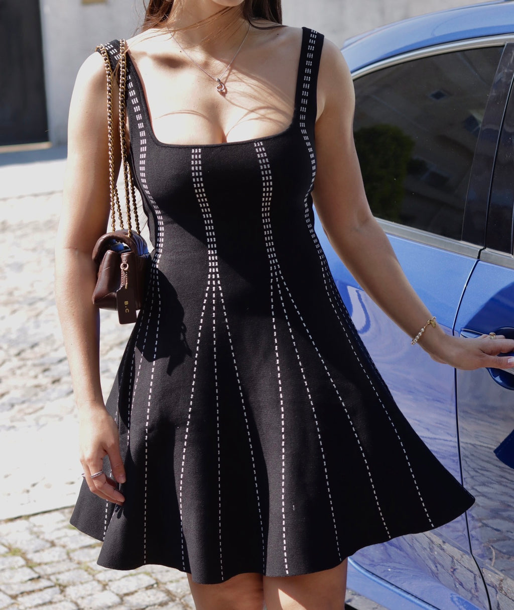 Vestido Tricot Paris Noir