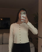 Cardigan canelado