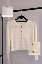 Cardigan canelado