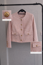 Jaqueta tweed rosa